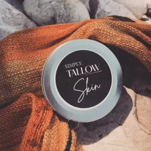 simply tallow skin with carrot oil tin